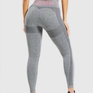 Gymshark Grey and Pink Leggings Size XS
